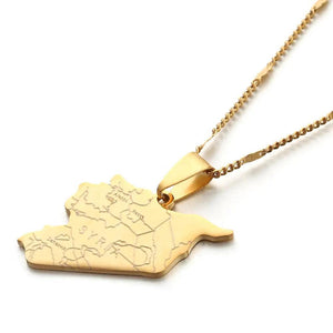 Syria Map Necklace