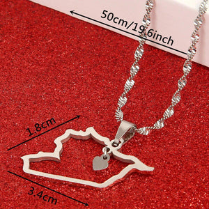 Syria Map Necklace