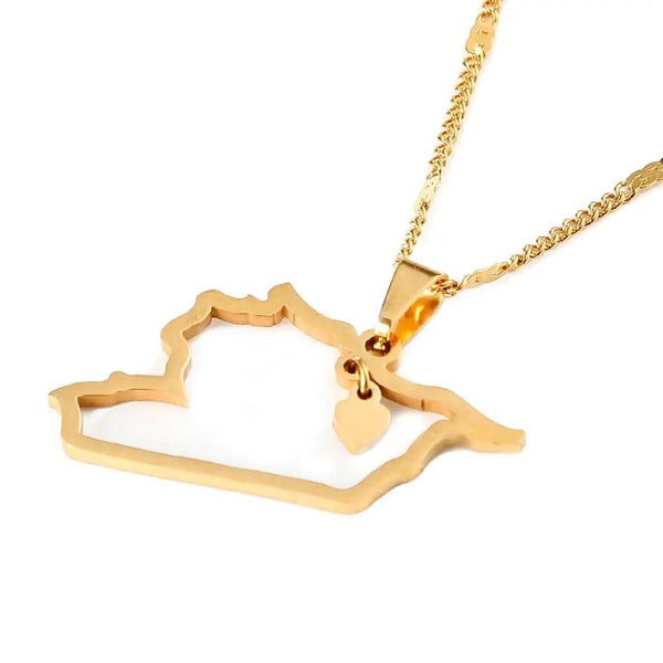 Syria Map Necklace