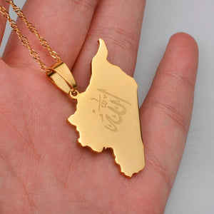 Syria Map Necklace