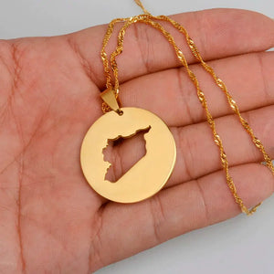 Syria Map Necklace