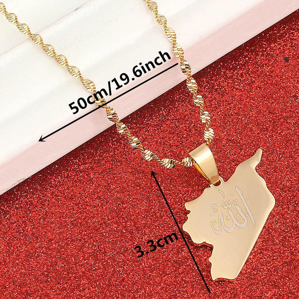 Syria Map Necklace