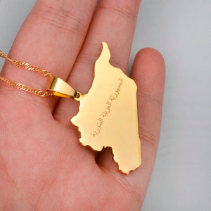 Syria Map Necklace