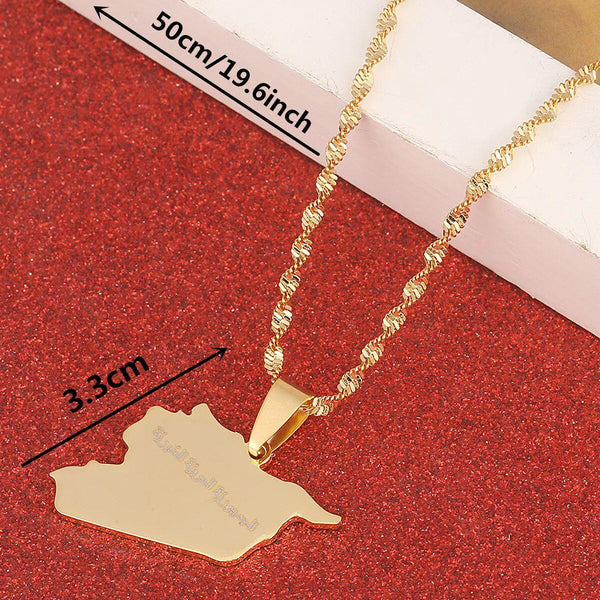 Syria Map Necklace