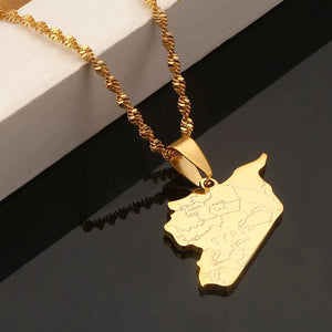 Syria Map Necklace