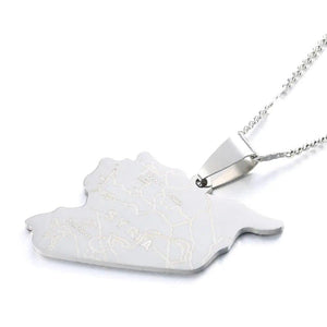 Syria Map Necklace