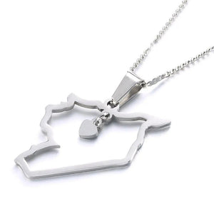 Syria Map Necklace