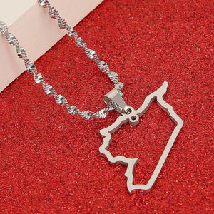 Syria Map Necklace