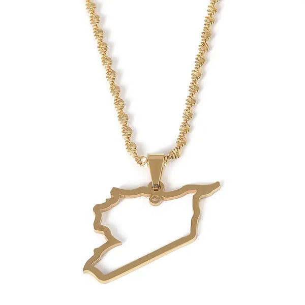 Syria Map Necklace