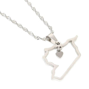 Syria Map Necklace