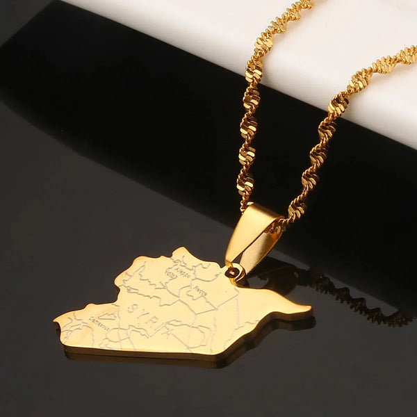 Syria Map Necklace