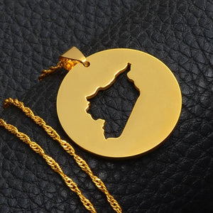 Syria Map Necklace