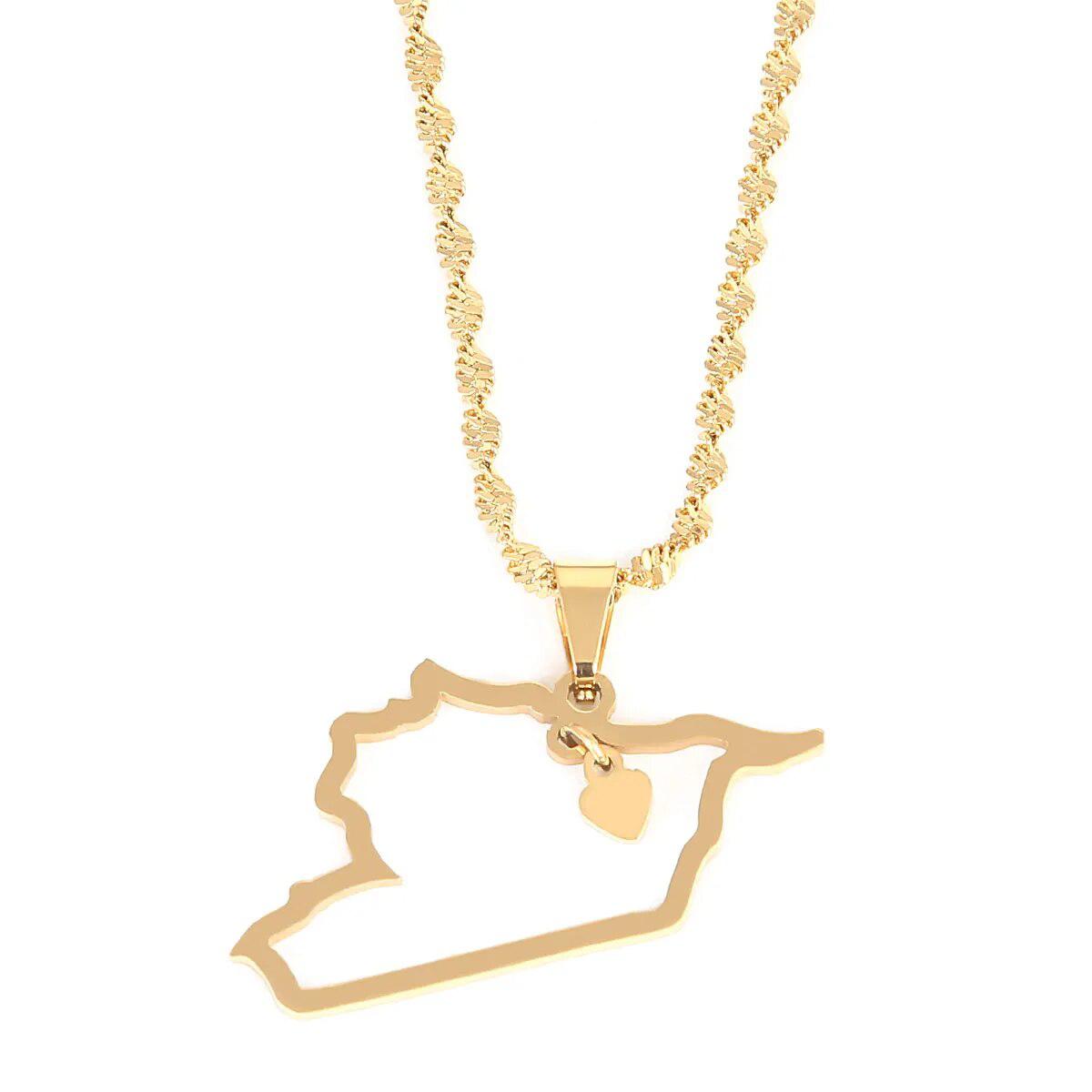 Syria Map Necklace