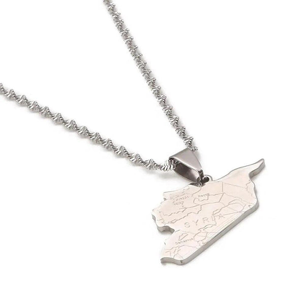 Syria Map Necklace