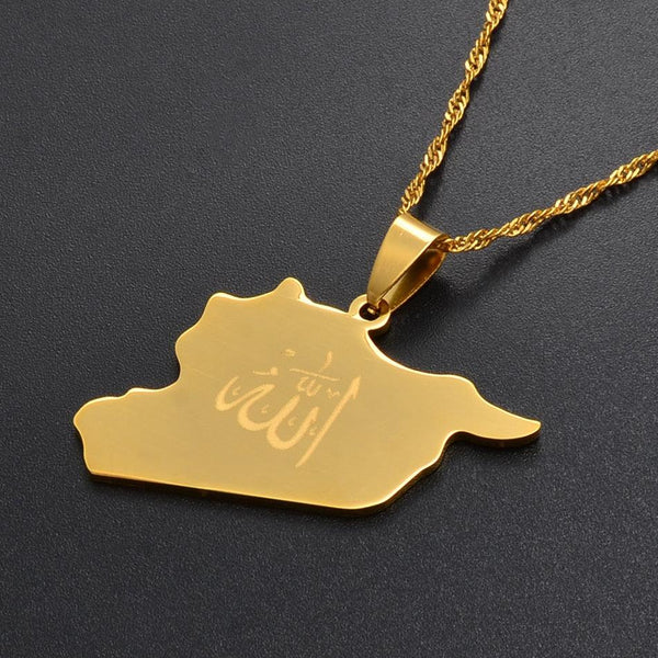 Syria Map Necklace