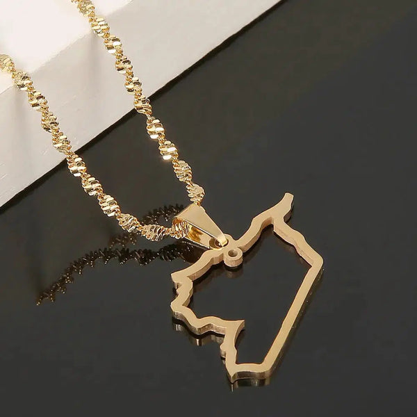 Syria Map Necklace