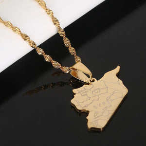 Syria Map Necklace