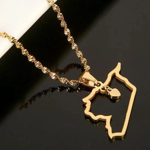 Syria Map Necklace