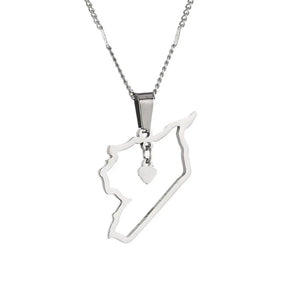 Syria Map Necklace