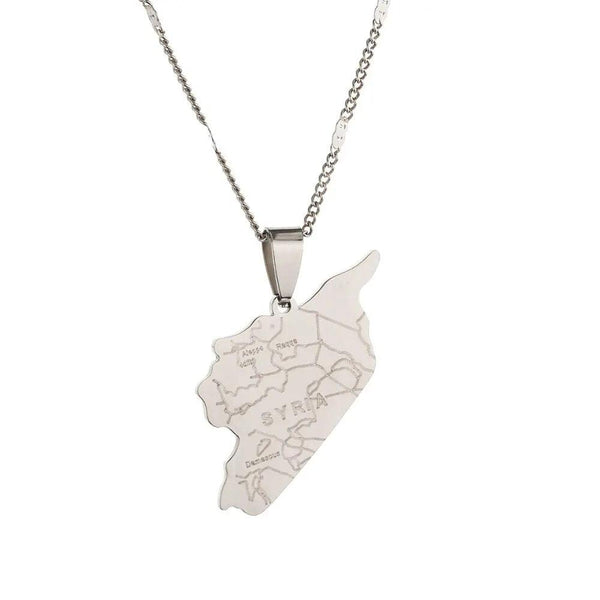 Syria Map Necklace