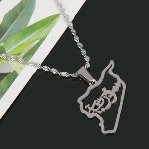 Syria Map Necklace