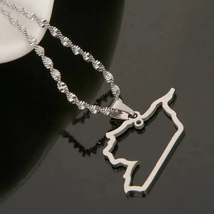 Syria Map Necklace