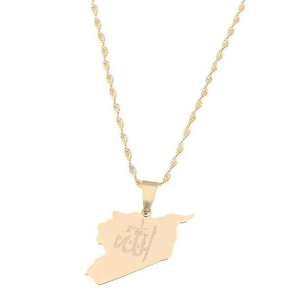 Syria Map Necklace