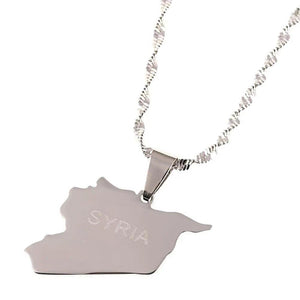 Syria Map Necklace