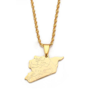 Syria Map Necklace