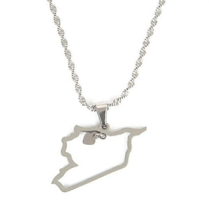 Syria Map Necklace