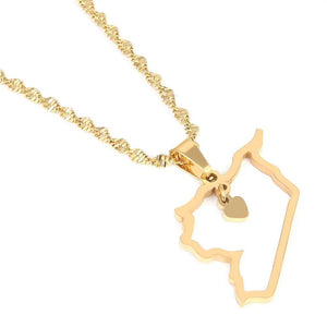 Syria Map Necklace