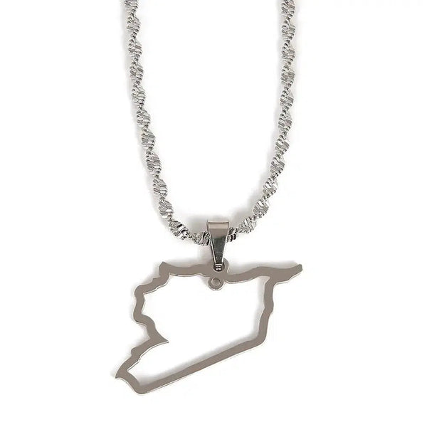 Syria Map Necklace