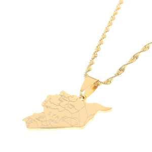 Syria Map Necklace