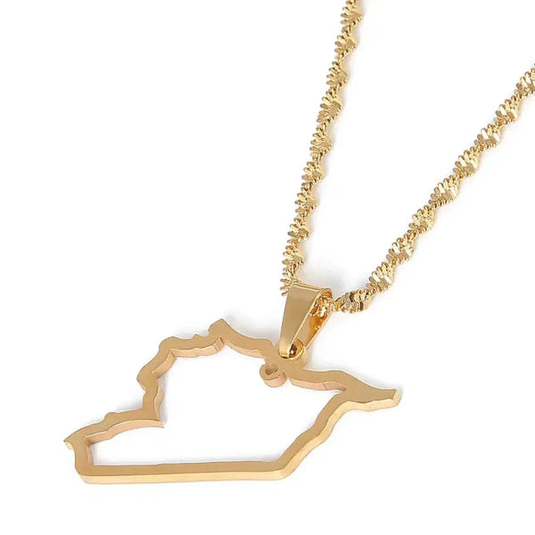 Syria Map Necklace