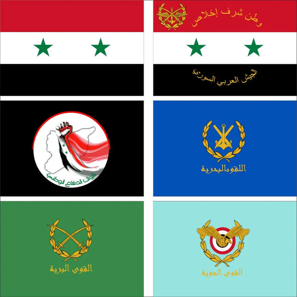 Syria Military Flags - 90x150cm(3x5ft) - 60x90cm(2x3ft)