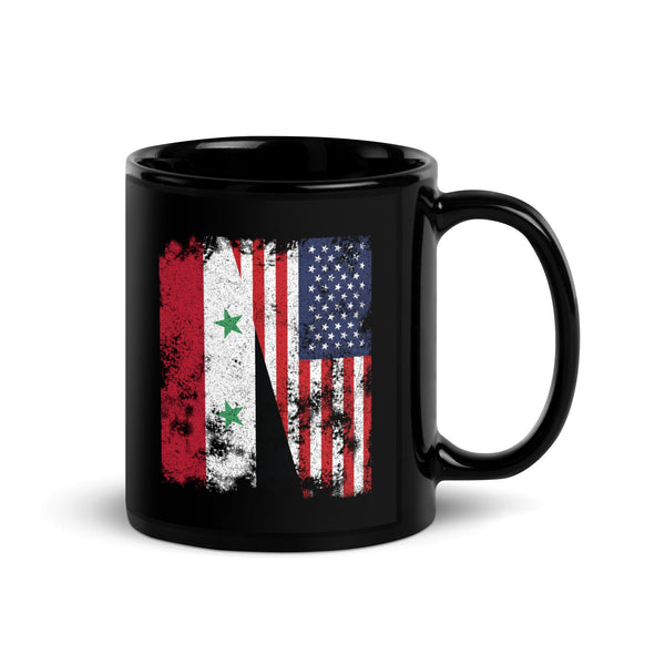 Syria USA Flag - Half American Mug