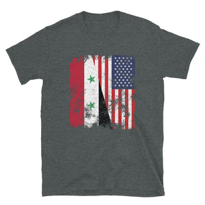 Syria USA Flag - Half American T-Shirt
