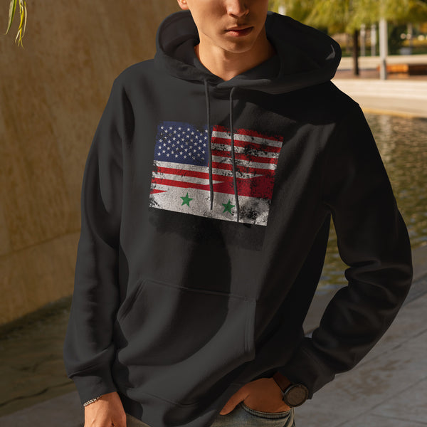 Syria USA Flag Hoodie