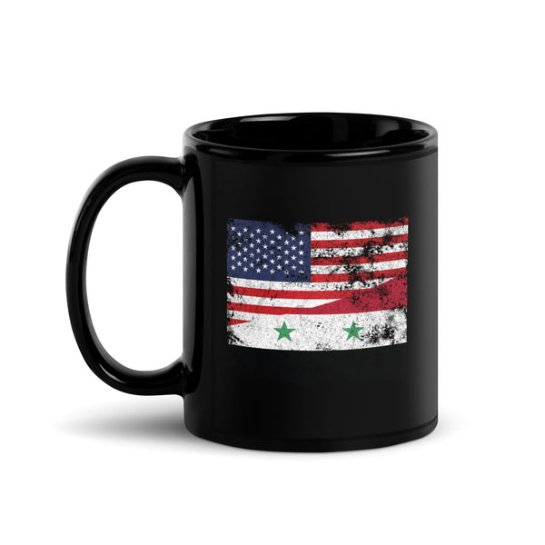 Syria USA Flag Mug