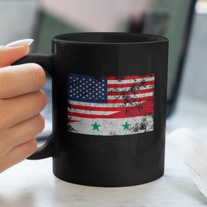 Syria USA Flag Mug