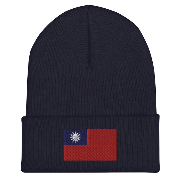 Taiwan Flag Beanie - Embroidered Winter Hat