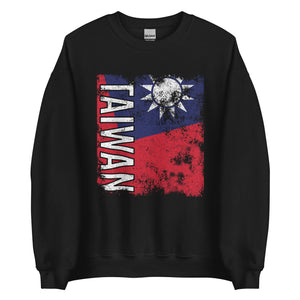 Taiwan Flag - Distressed Flag Sweatshirt