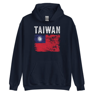 Taiwan Flag Distressed - Taiwanese Flag Hoodie