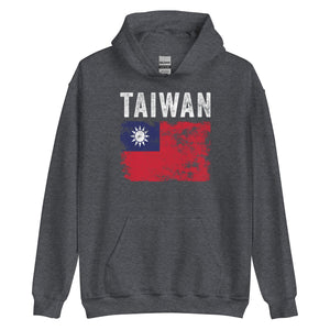 Taiwan Flag Distressed - Taiwanese Flag Hoodie