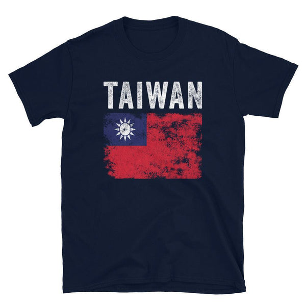 Taiwan Flag Distressed - Taiwanese Flag T-Shirt