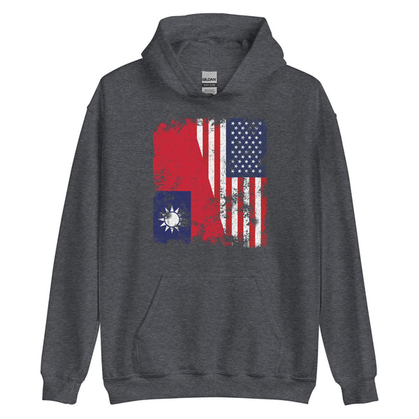 Taiwan USA Flag - Half American Hoodie