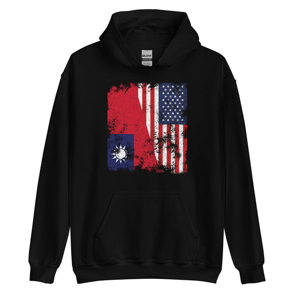 Taiwan USA Flag - Half American Hoodie