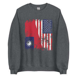Taiwan USA Flag - Half American Sweatshirt