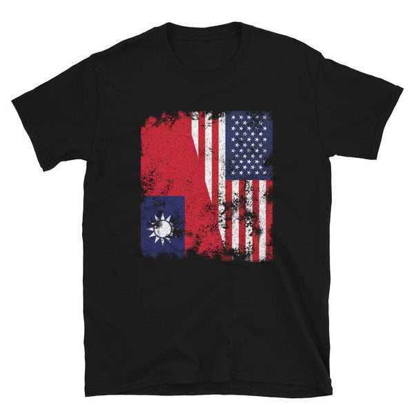 Taiwan USA Flag - Half American T-Shirt