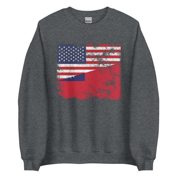 Taiwan USA Flag Sweatshirt